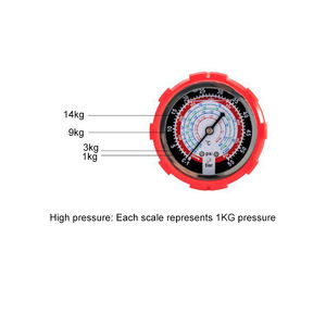 उच्च गुणवत्ता वाले एचवीएसी रेफ्रिजरेटर दबाव गेज-1 ~ 35 बार कम दबाव कई गेज वाल्व उपकरण - Product Image 5