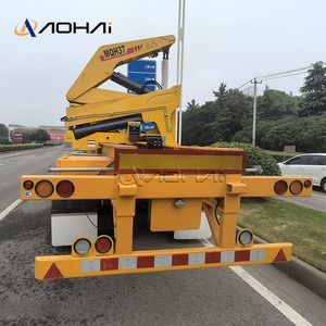 مقطورة رافعة جانبية بسعر المصنع 3 محاور محمل ذاتي هيدروليكي قابل للتمديد 40 قدم مقطورة - Product Image 3