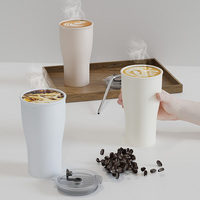 Mug de voyage en céramique à double paroi de 12 oz, personnalisé, écologique, moderne et luxueux, avec couvercle et paille portable, pour boissons froides à emporter – Vente en gros