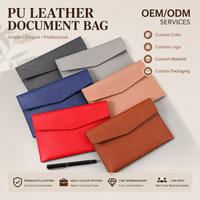Pochette de classement en cuir A6 A5 B5 A4 avec fermeture magnétique, impression de logo personnalisée, porte-documents professionnel en PU, enveloppe pour documents – Vente en gros