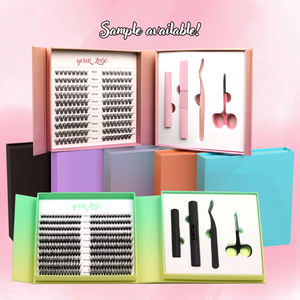 ชุดต่อขนตา DIY ดีไซน์ใหม่ ขนตาแบบ C D งอน ริบบิ้นขนตาธรรมชาติ แบบกลุ่ม ขนตาแบบแยกส่วน ชุดต่อขนตา DIY - Product Image 2