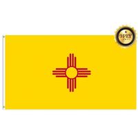 Drapeaux du Nouveau-Mexique en gros 3x5 pieds, polyester 68D/100D, personnalisation de tous les pays, expédition rapide, fournisseur fiable, livraison rapide