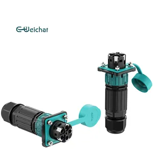 EW-P25MP 4 Cực 5 Ba Lan Dây Để Hội Đồng Quản Trị Nhanh Chóng Kết Nối Bảng Điều Chỉnh Gắn Mặt Bích Loại LED Phát Triển Ánh Sáng IP68 Không Thấm Nước Adapter Dây Kết Nối