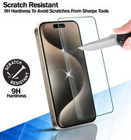 Lot de 3 protections d'écran en verre trempé HD transparent 3D 9H pour objectif d'appareil photo iPhone 13 14 15 16 17 18 Pro Max Xs Xr