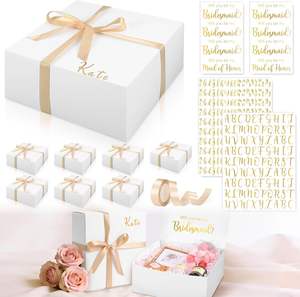 Boîtes de demande en mariage pour demoiselles d'honneur avec transfert personnalisé DIY et rubans – Boîtes « Veux-tu être ma demoiselle d'honneur ? » pour enterrement de vie de jeune fille - Product Image 2