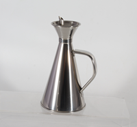 Distributeur d'huile moderne en acier inoxydable anti-fuite, verseur de sauce, bouteille de vinaigre de 350 ml pour usage culinaire et épices