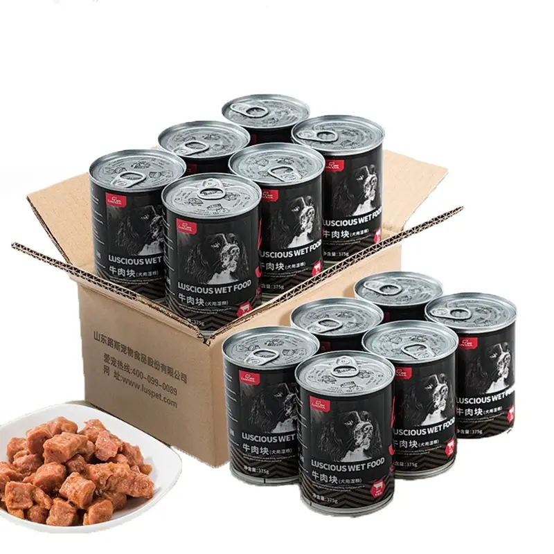 Purificador de alimentos para gatos, frango e carne de cão molhado e natural em latas de alta proteína, 6 peças