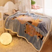 Cadeaux de Noël occidentaux pour la maison, couvertures en flanelle douce et chaude, modernes, épaisses, imprimées d'animaux par sublimation, personnalisées avec une image, en fausse fourrure de vison