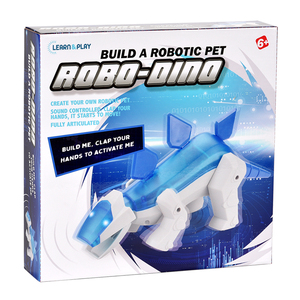 Niños DIY dinosaurio Niño robot Educativo separar juguete luz aplaudir reacción mascota robótica - Product Image 6