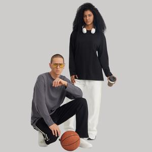 เสื้อยืดแขนยาวธรรมดา2024 205g ผ้าฝ้าย100% เฮฟวี่เวทสำหรับทุกเพศโลโก้ตามสั่ง - Product Image 2