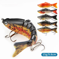 Kit de leurres articulés multi-sections OEM 5 pièces/ensemble, 95mm 15g, leurres artificiels pour la pêche à la truite et au brochet