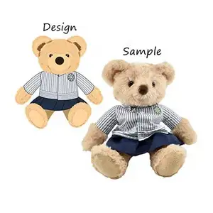 โลโก้ที่กําหนดเองตุ๊กตาหมี 7 นิ้วพร้อมเสื้อระเหิดตุ๊กตาหมีเท็ดดี้ของเล่นพร้อมเสื้อยืดตุ๊กตาหมีของเล่นที่มีโลโก้เสื้อยืด