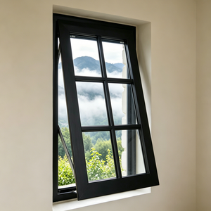 Fenêtres à profil bas en aluminium biseauté avec verre <span class=keywords><strong>anthracite</strong></span>, à ouverture par le haut, pour façades de bâtiments modernes - Product Image 3
