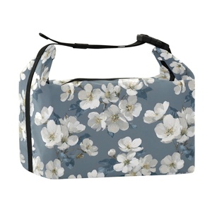 Sac à déjeuner personnalisé motif léopard rose tropical Hawaï, sac isotherme, sac de pique-nique scolaire en plein air - Product Image 2