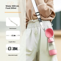 Bouteille d'eau portable pour chien, anti-fuite, distributeur de voyage pour animaux de compagnie, bouton poussoir à une main, grande capacité, pour promenades en extérieur