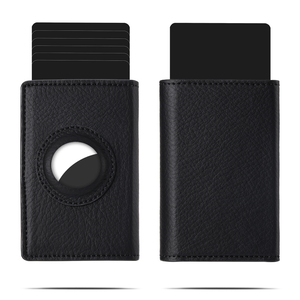 Hot Selling RFID Blocking Popup <b>Metal</b> Card Holder Cartera Leather Trifold <b>Wallet</b> Billetera Minimalista Minimalist <b>Wallet</b> - Product Image 4