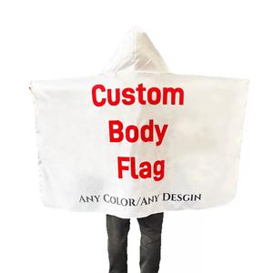 Vente en gros de capes à capuche personnalisées de haute qualité avec drapeau national des <span class=keywords><strong>Seychelles</strong></span>, drapeau à manches, cape drapeau 90*150cm, drapeau à bas <span class=keywords><strong>prix</strong></span>, promotion - Product Image 4