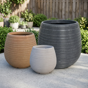 Vente en gros de pots de fleurs modernes en plastique, jardinières hautes pour le sol, jardin, maison, bureau, salon, intérieur, extérieur - Product Image 3