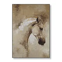 Art Picture Wall Art Canvas Animal Picture Painting Hand Painted Horse Oil Painting Living Room Wall Decor