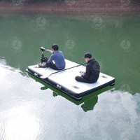 Système de pont flottant gonflable en PVC pour pêche en lac et piscine, plateforme aquatique flottante avec moteur