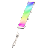 Kit Kabel Ekstensi PSU ARGB Bercahaya untuk Dekorasi Casing Komputer Desktop Bajeal, ATX 24Pin GPU Dual 8-Pin Strip Lampu Neon