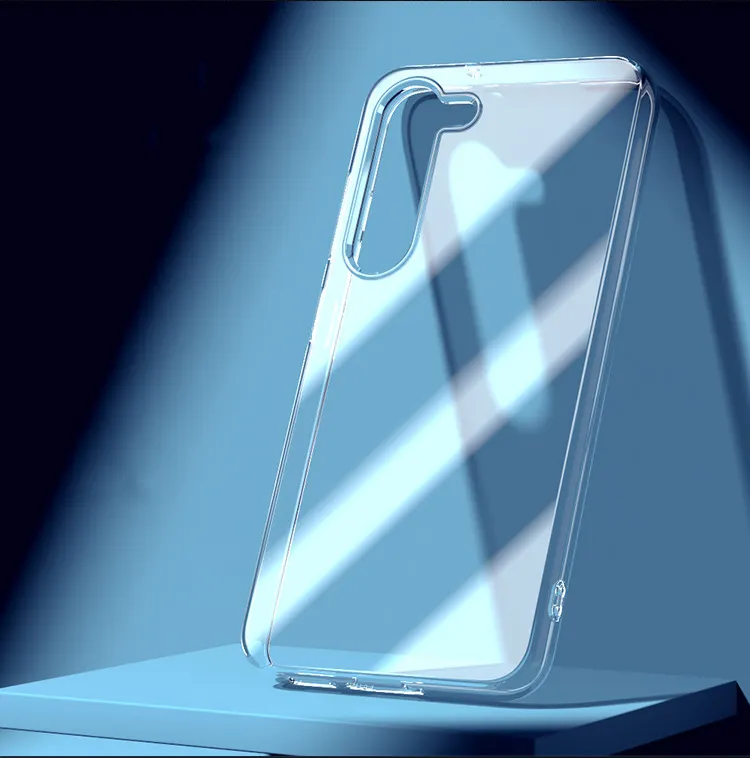 Чехол для Samsung S23 Plus, Мягкий Силиконовый ТПУ прозрачный чехол-бампер для Samsung S22 Ultra S21, прозрачный чехол-накладка для телефона