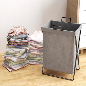 Cesto Plegable y Resistente para <span class=keywords><strong>Ropa</strong></span> <span class=keywords><strong>Sucia</strong></span>, Moderno, con Acero al Carbono, Portátil, para Lavandería Manual, Cestas <span class=keywords><strong>de</strong></span> Almacenamiento, Bolsa para <span class=keywords><strong>Ropa</strong></span> <span class=keywords><strong>Sucia</strong></span> - Product Image 2