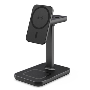 2024 nuevo <span class=keywords><strong>cargador</strong></span> inalámbrico 3 en 1 magnético de 23W de ángulo ajustable de escritorio con <span class=keywords><strong>cargador</strong></span> de reloj <span class=keywords><strong>MFI</strong></span> desmontable - Product Image 5