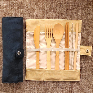 Juego <span class=keywords><strong>de</strong></span> palillos <span class=keywords><strong>de</strong></span> cuchara <span class=keywords><strong>de</strong></span> bambú portátil, bolsa <span class=keywords><strong>de</strong></span> paja, juego <span class=keywords><strong>de</strong></span> seis piezas, cuchillo <span class=keywords><strong>de</strong></span> bambú ecológico, tenedor, cuchara, juego <span class=keywords><strong>de</strong></span> <span class=keywords><strong>cubiertos</strong></span> - Product Image 3