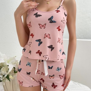 Set <span class=keywords><strong>Pigiama</strong></span> <span class=keywords><strong>Donna</strong></span> 2 Pezzi in Raso Termico, Classico Romantico di Lusso, Casual, Sexy Lingerie Estiva in Maglia <span class=keywords><strong>XXL</strong></span> - Product Image 2