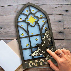 装飾用品木製クリエイティブタロットカード要素照明雰囲気クリスマス - Product Image 1