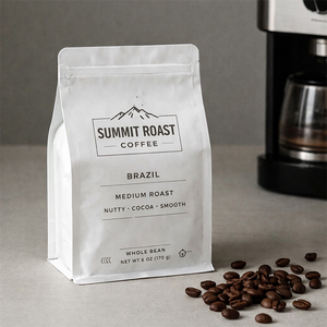 Sacs à café en papier kraft personnalisés <span class=keywords><strong>de</strong></span> 12 oz, 250 g, 500 g avec valve, emballage biodégradable pour grains <span class=keywords><strong>de</strong></span> café brun - Product Image 6