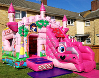 Château gonflable de princesse avec toboggan, gonflable de jardin à vendre