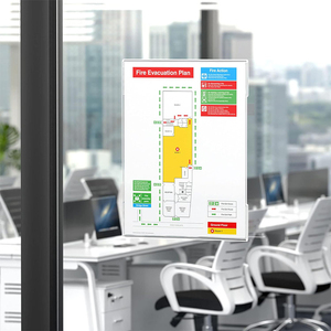 Exhibidor de Pared Acrílico Transparente, Moderno, Portátil, Extraíble, Personalizado de Fábrica, para A4, A5, A6, 8.5x11, con Soporte para Letreros - Product Image 6