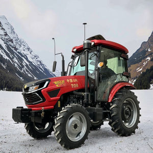 China 4WD Rueda Tractor agrícola Combustible diésel 70HP Potencia nominal Larga vida útil - Product Image 1