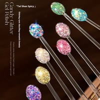 XEIJAYI Série Paillettes Bonbons Gel UV pour Ongles Style Français Vernis à Ongles Longue Durée pour Usage Professionnel et DIY