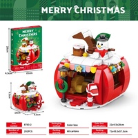 Mini Puzzle Amusant en Blocs de Construction en Plastique DIY, Joli Arbre de Noël et Père Noël, Jeu Éducatif pour Enfants, à Collectionner