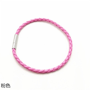 Fashion <b>String</b> <b>Bracelets</b> 3MM Single Layer Braided Leather Rope Couple Jewelry Gift Yiwu Origin Geometric Design - Product Image 4