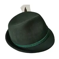 แบบดั้งเดิม100% ออสเตรเลียผ้าขนสัตว์เยอรมันBavarianหมวกสีแดงและสีเขียวเข้มหมวกอัลไพน์