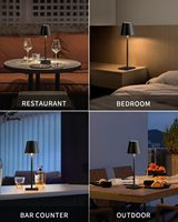 Lampe de table nordique sans fil design hôtel restaurant métal lampe de table led rechargeable avec lampe de base de charge led usb restaurant
