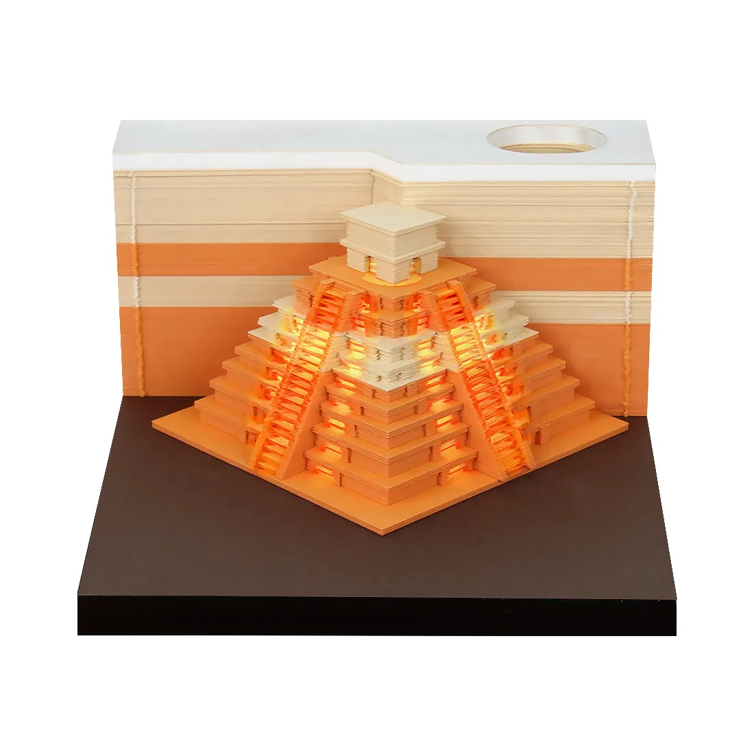 Luxus Maya Pyramiden Mini 3D geklebte Kunst Dekor Papier Handwerk Diy Memo Pad Post Papier Notizen Würfel