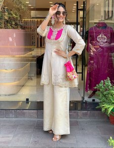 Nuevo vestido pakistaní bordado pesado Forro de algodón Top de fiesta con Romano pesado para mujeres Estilo indio Salwar - Product Image 3