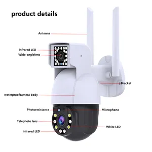 厂家直销最新热爆炸支持2MP枪球联动摄像头用于家庭安全摄像头系统无线