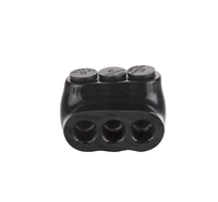 Conectores de Cable Eléctrico Negros UL QMS-S2-3, Terminales Aislados de Múltiples Puertos, Entrada de un Solo Lado, Terminales UL y No UL