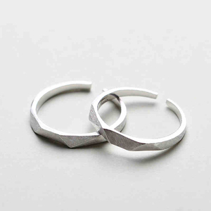 Anillo DE BODA expandible minimalista con diseño geométrico ajustable de estilo europeo y americano muestra gratis - Product Image 4