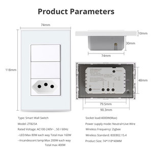 Zemismart Tuya Zigbee Smart Switch 20A Brasil <span class=keywords><strong>Socket</strong></span> Homekit Switch Alexa Google Home Siri Control de voz <span class=keywords><strong>WIFI</strong></span> US Tomada Plug - Product Image 6
