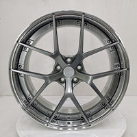 Neue Geruida Gunmetal Polierte Felgen mit Mehrfachspeichen aus Geschmiedetem 6061 T6 Aluminium-Legierung, 12000T Gepresst, TÜV/JWL Zertifiziert S4-00053