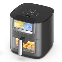 Freidora de Aire Digital Anbolife de 7L con Función de Pulverización de Aceite y Agua, 1800W 360 °   Freidora de Aire con Circulación de Aire Caliente, 8 Menús Preestablecidos OEM ODM