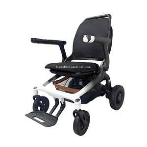 Silla de ruedas eléctrica con marco de fibra de carbono ligero plegable de 15,9 kg, mochila trasera extraíble no instalada, portátil en - Product Image 5