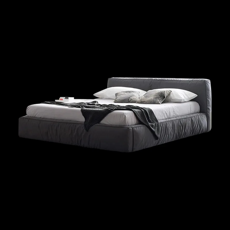 Home Life Premier Klasik Kain Cerah Abu-abu Perak Linen Linen Tempat Tidur Platform Tempat Tidur Kepala Tinggi 51 "dengan Bilah Kasur Lengkap 5 Tahun